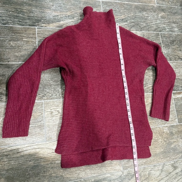 Bartolini Wool Cashmere Blend Turtleneck Women's Sz S Red Made In Italy Boho - Picture 6 of 9